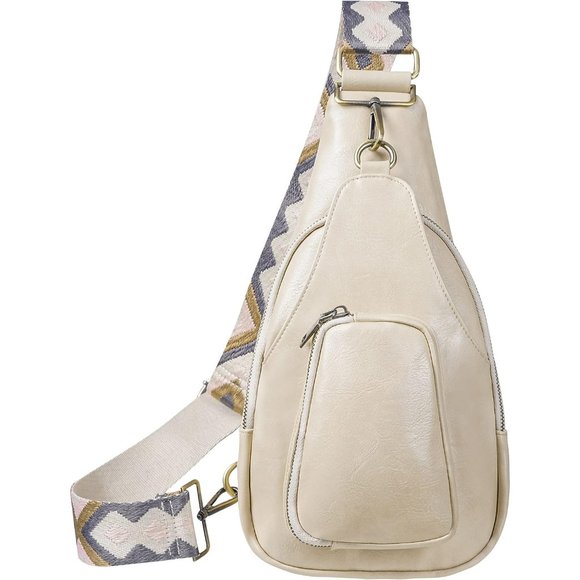 KFXFENQ Women Leather Crossbody Sling Backpack main image 5